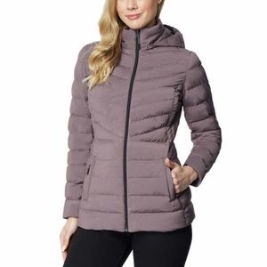 NEW Women’s hooded 4 way packable puffer jacket